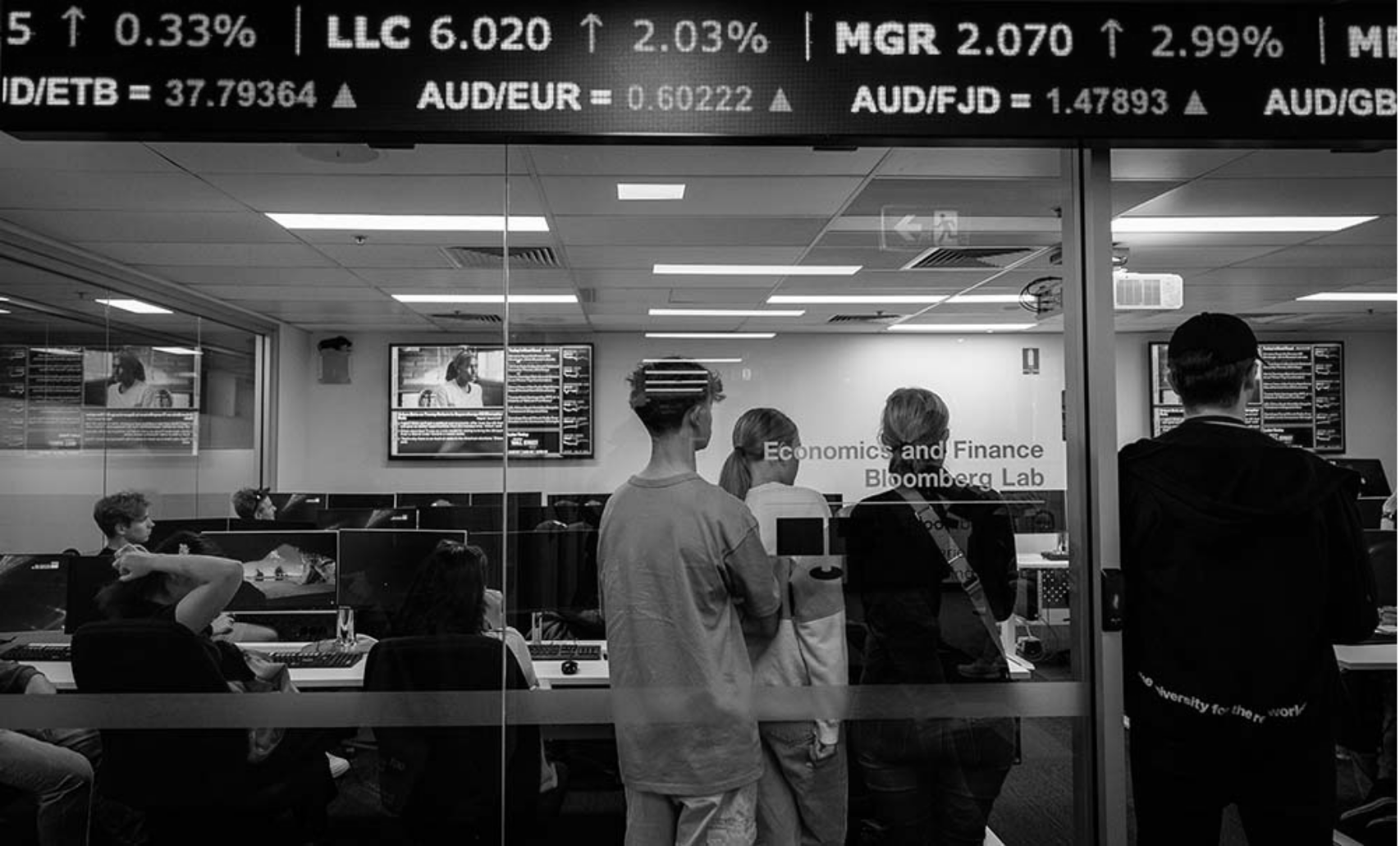 Students in the Bloomberg lab